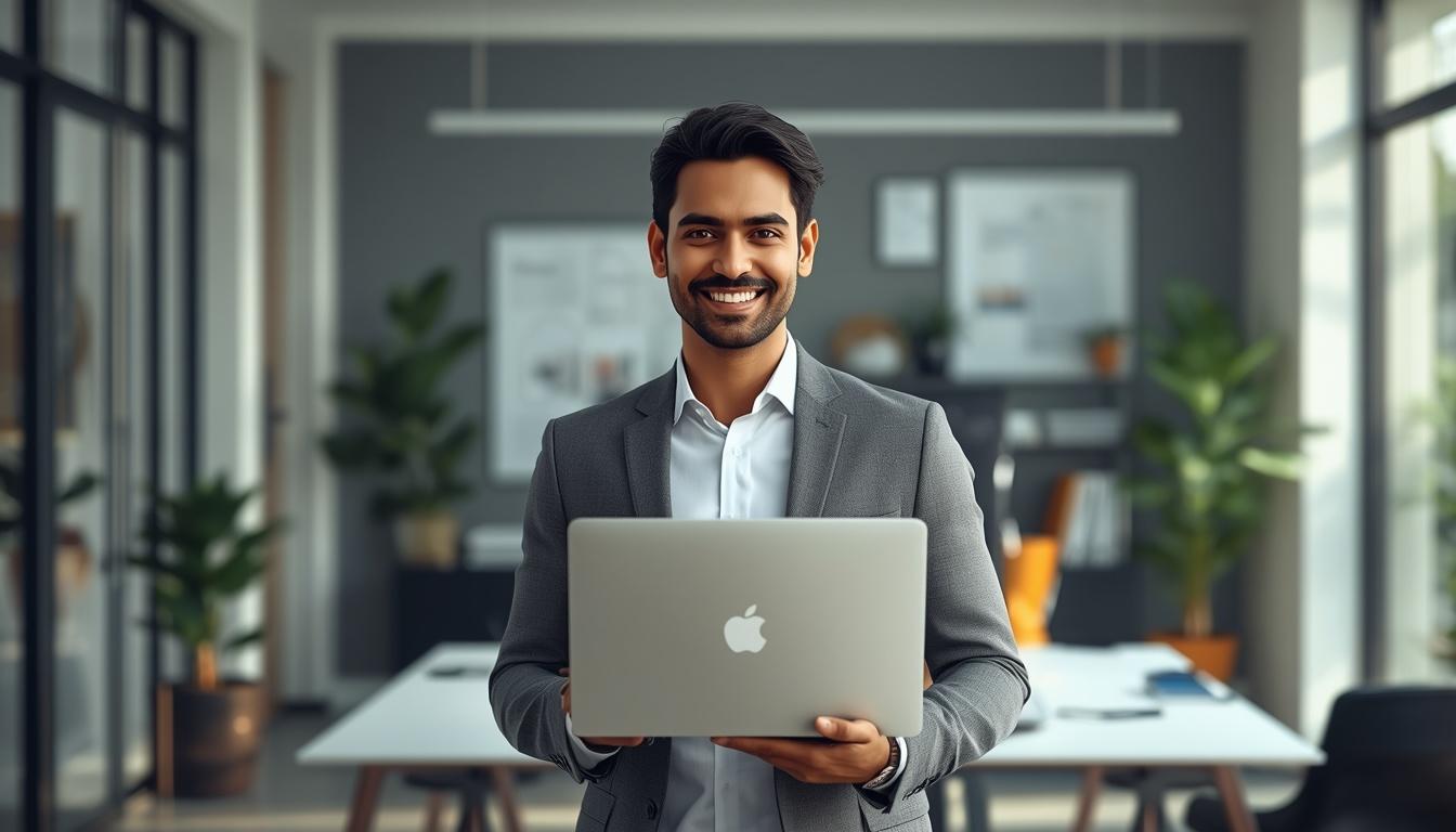 Successful small business owner after investing in the right website cost solution
