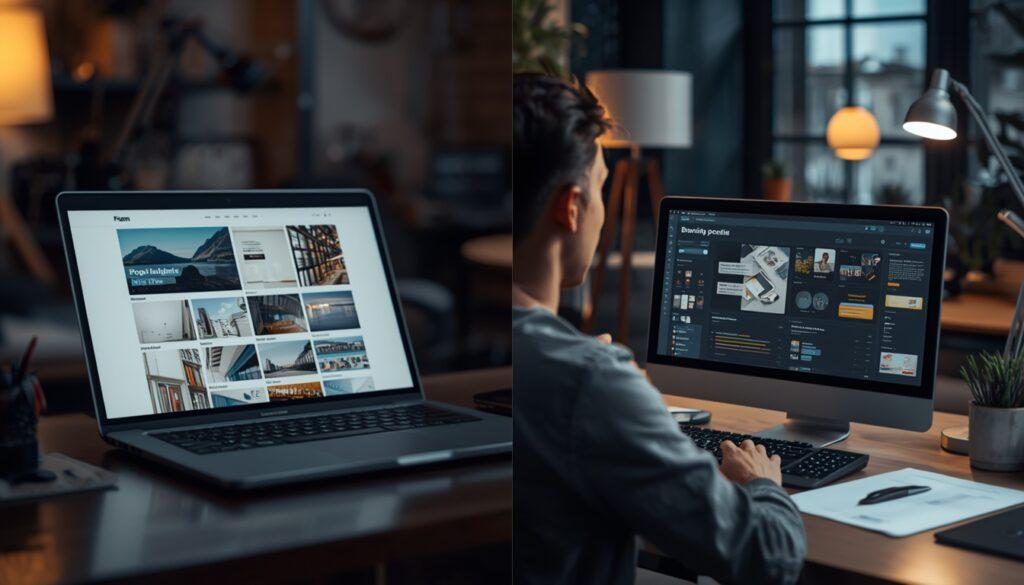 Website cost comparison between template website and custom website design